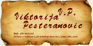 Viktorija Pešteranović vizit kartica